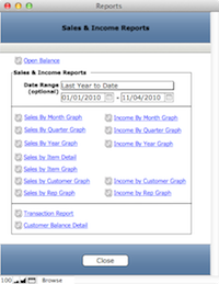 Sales reports
